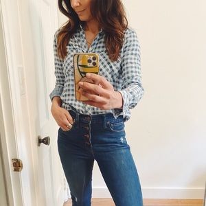 RAILS gingham button down sz Small